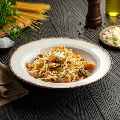 Aglio e Olio Seafood Pasta