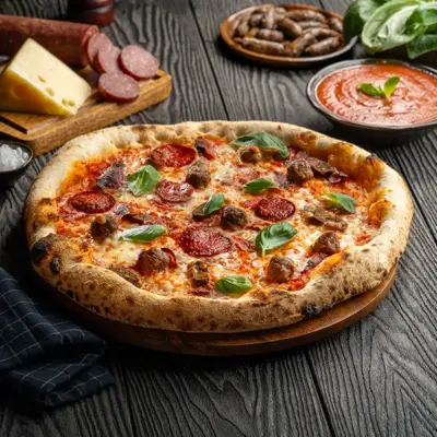 Carnosa meatballs pepperoni pizza - 15 inch